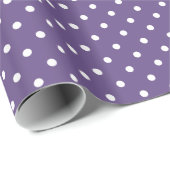 Paars poodots wrapppapier cadeaupapier (Rol Hoek)