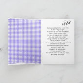 Paars pootafdrukhart voor huisdierverlies   kaart (Binnen)