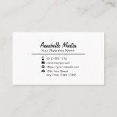 Paars Pop Visitekaartje Giraffe (Achterkant)