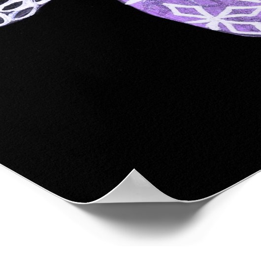 Paars Poster Dragonfly (Hoek)