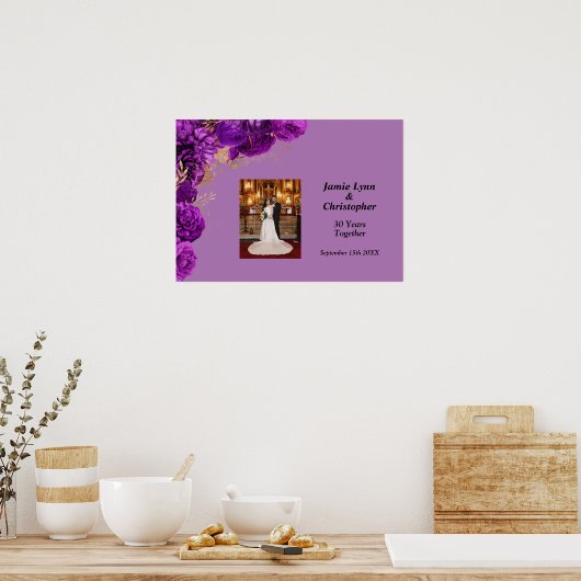 Paars Poster Jubileum (Keuken)