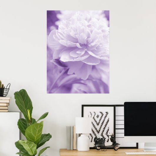 Paars Poster Peony (Thuiskantoor)