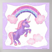 Paars Poster Unicorn (Voorkant)