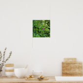 Paars Poster van wilde bloemen (Keuken)