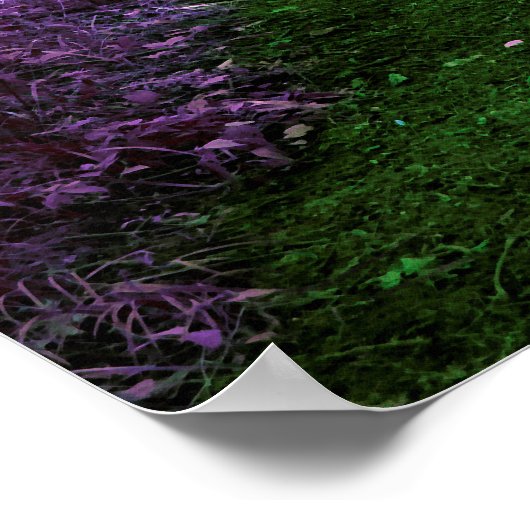 Paars Poster voor  Forest Path Digital Art Design (Hoek)