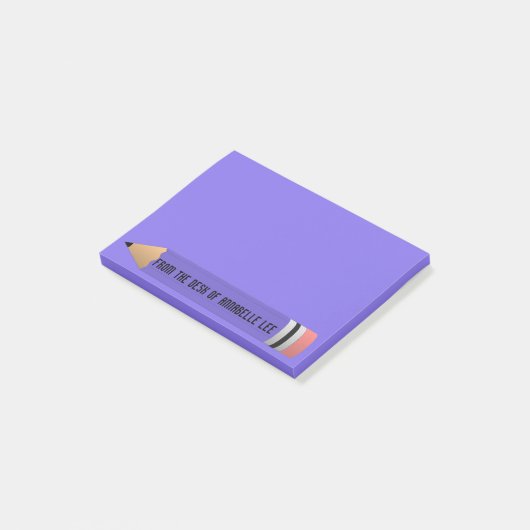 Paars potlood post-it® notes (Schuin)