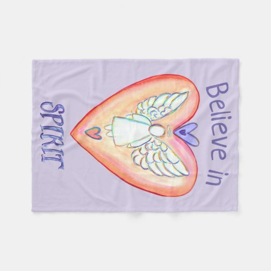 Paars Prayer Angel Blanket Fleece Deken (Voorkant (Horizontaal))