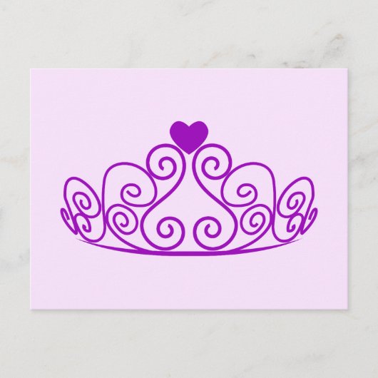PAARS PRINCIPE TIARA GRAPHIC CROWN  P BRIEFKAART (Voorkant)