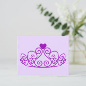 PAARS PRINCIPE TIARA GRAPHIC CROWN  P BRIEFKAART (Staand voorkant)