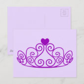 PAARS PRINCIPE TIARA GRAPHIC CROWN  P BRIEFKAART (Voorkant / Achterkant)