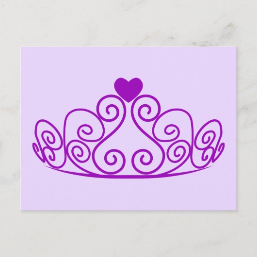 PAARS PRINCIPE TIARA GRAPHIC CROWN  P BRIEFKAART (Voorkant)