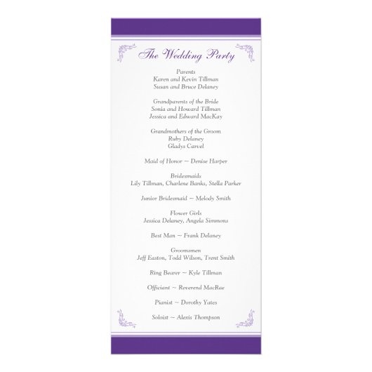 PAARS programma voor bruiloft rond zweep (Achterkant)