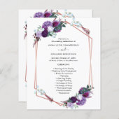 Paars programma voor de uitreiking van het Floral  (Voorkant / Achterkant)