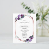 Paars programma voor de uitreiking van het Floral  (Staand voorkant)