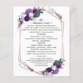 Paars programma voor de uitreiking van het Floral  (Achterkant)