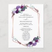 Paars programma voor de uitreiking van het Floral  (Voorkant)