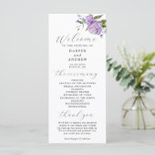 Paars programma voor de uitreiking van het Floral  Programmakaart (Staand voorkant)