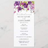 Paars programma voor de uitreiking van het Floral Programmakaart (Voorkant)