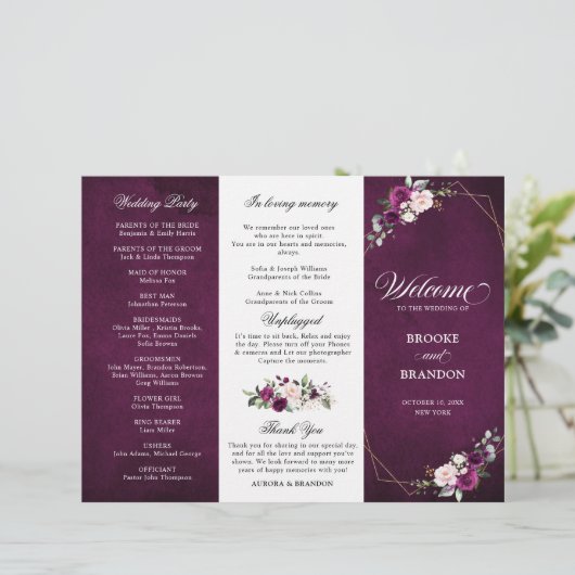 Paars programma voor drivoudig weddenschap bij Roo (Staand voorkant)