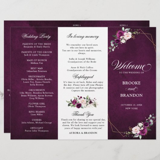 Paars programma voor drivoudig weddenschap bij Roo (Voorkant / Achterkant)