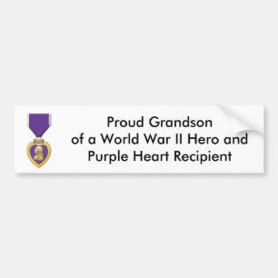 paars, Proud Grandson of a World War II Hero a... Bumpersticker