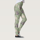 paars  pruimen lila veren bloemen patroon leggings (Rechts)