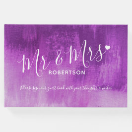 Paars pruimen modern kunstnet aangepast gastenboek