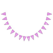 Paars Pset is een Baby shower dat een meisje ronds Vlaggetjes (Alle)