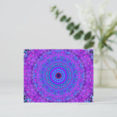 Paars Psyche Mandala kaleidoscoop briefkaart (Staand voorkant)