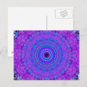 Paars Psyche Mandala kaleidoscoop briefkaart (Voorkant / Achterkant)