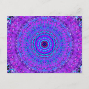 Paars Psyche Mandala kaleidoscoop briefkaart