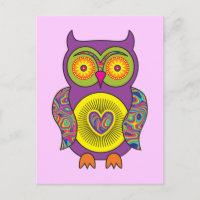 Paars Psychedelic Owl
