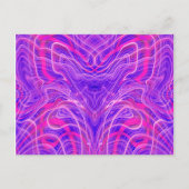 Paars psychedelisch patroon briefkaart (Voorkant)