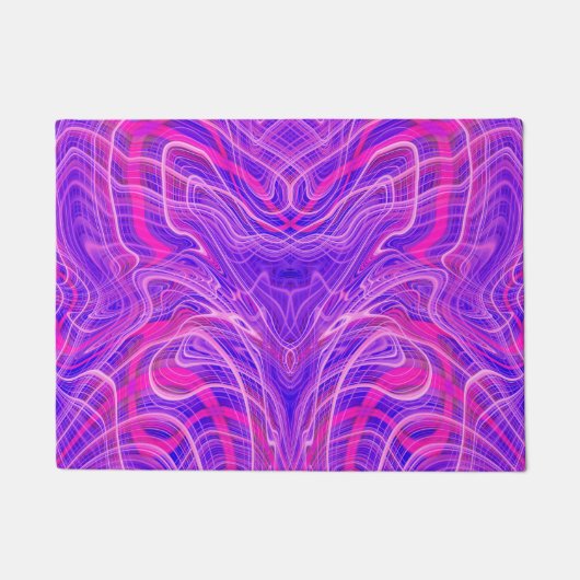 Paars psychedelisch patroon deurmat (Voorkant)