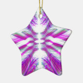 Paars psychedelisch patroon keramisch ornament (Links)