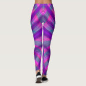 Paars psychedelisch patroon leggings (Achterkant)