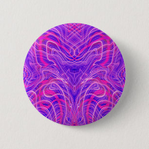 Paars psychedelisch patroon ronde button 5,7 cm