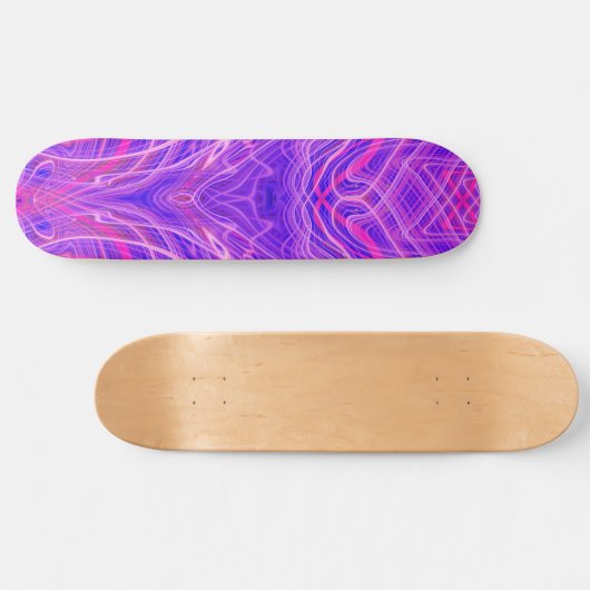 Paars psychedelisch patroon skateboard (Horizontaal)