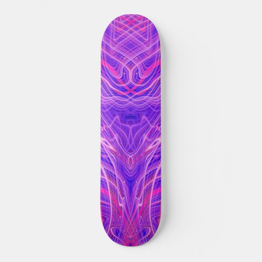 Paars psychedelisch patroon skateboard (Voorkant)
