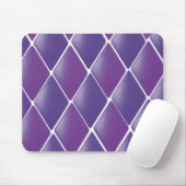 Paars Puffy Diamantpatroon Muismat (Met muis)