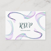 Paars QR-code RSVP voorbeeld Informatiekaartje (Voorkant)