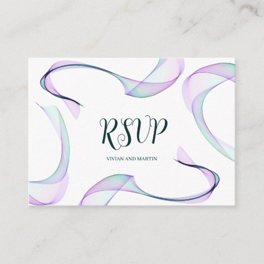 Paars QR-code RSVP voorbeeld  Informatiekaartje (Voorkant)