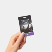 Paars QR-code Toegangskaart Personeel Purple Confe Badge (Handheld)