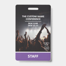 Paars QR-code Toegangskaart Personeel Purple Confe