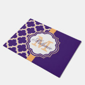 Paars Quatrefoil Monogram Deurmat (Schuin)