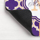 Paars Quatrefoil Monogram Muismat (Hoek)