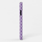 Paars Quatrefoil-patroon Case-Mate iPhone Case (Achterkant/rechts)