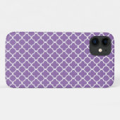 Paars Quatrefoil-patroon Case-Mate iPhone Case (Achterkant (horizontaal))