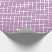 Paars Quatrefoil Patroon Gift Wrap Cadeaupapier (Hoek)