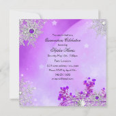 Paars Quinceanera Masquerade Magical Princess Kaart (Achterkant)